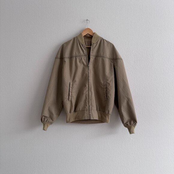 American Vintage Other - Vintage Khaki Dad Grandpa Utility Bomber Jacket - L